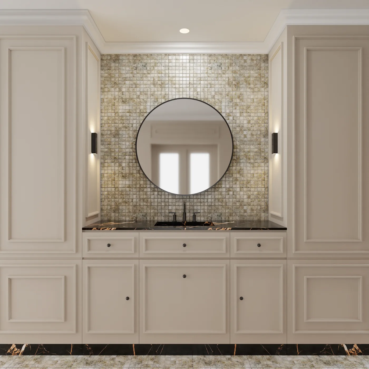 Özel ölçü banyo dolabı ve tezgah